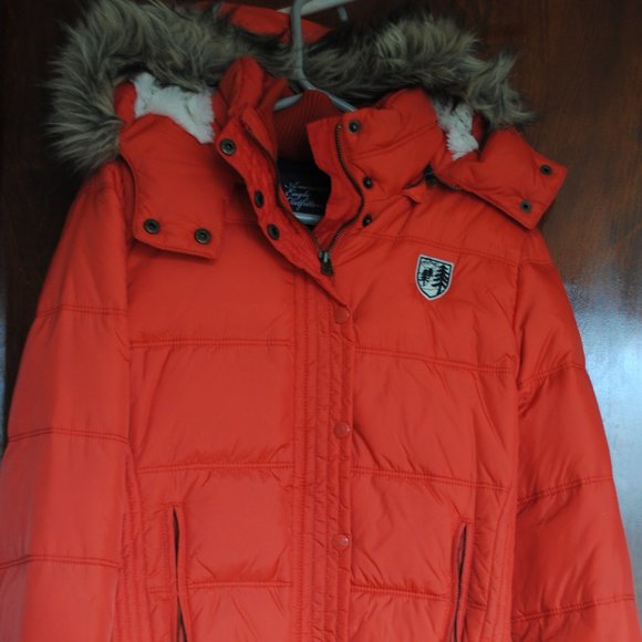 American Eagle Down Jacket w/Faux Fur Hood - Picture 1 of 3